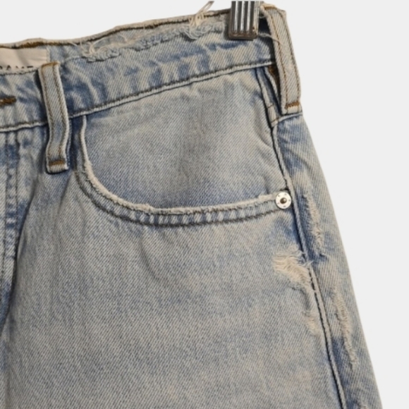 Frame High N Tight Wide Crop Jeans Sz 26 Legacy Chew Distressed Grunge 90s/Y2k - Picture 3 of 11